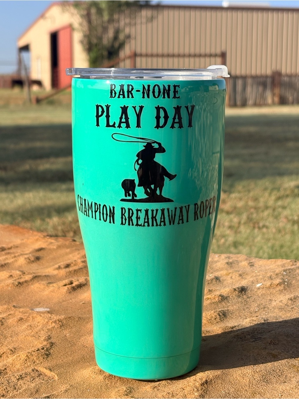 Play Day Champion Breakaway Roper Teal Insulated Tumbler